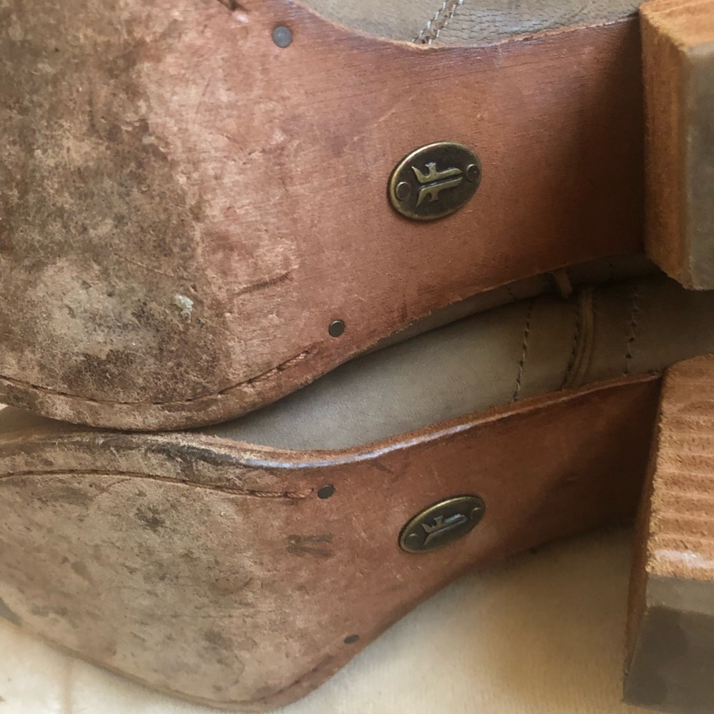 Frye brown/grayish ankle booties size 8.5M - Picture 3 of 10